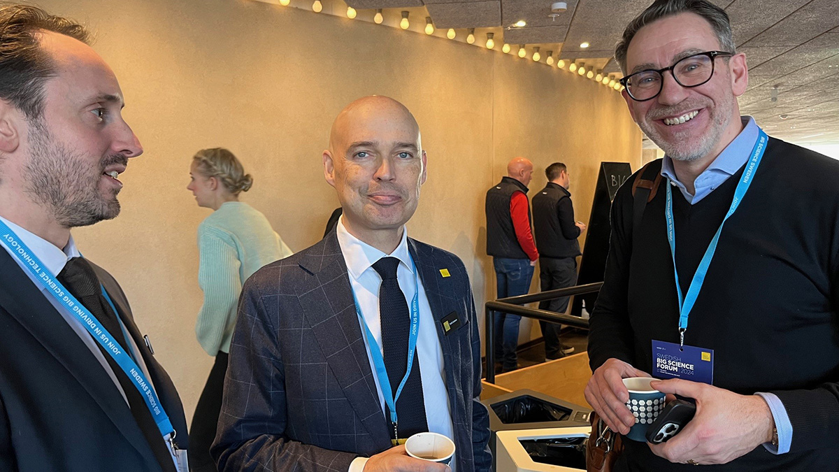<p>Max Collins and Patrik Carlsson (Big Science Sweden) and Henric Johnson (Ertzi).</p>
